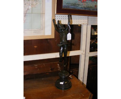 A reproduction Art Deco style dancing lady on marble plinth