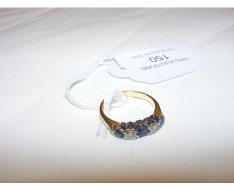 An 18ct sapphire and diamond ring 