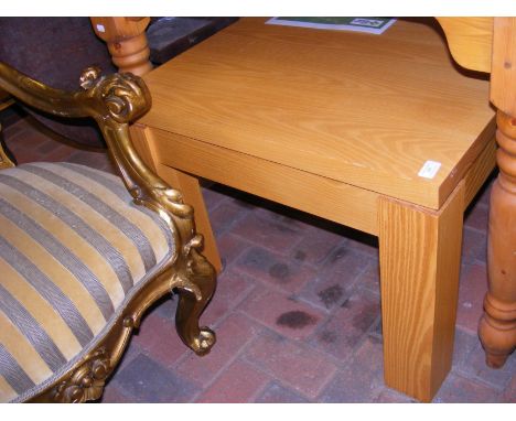 A John Lewis light oak square coffee table - 70cm 
