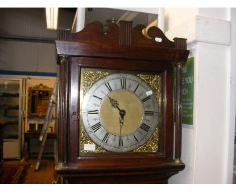 A small oak 30 hour Grandfather clock by Tobias Searon of Ipswich  CONDITION REPORT Height, 182cmDepth, 45.5cmWidth, 23cmOur 