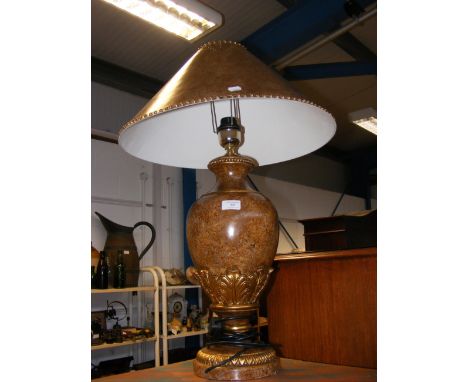 A continental style table lamp with matching shade 
