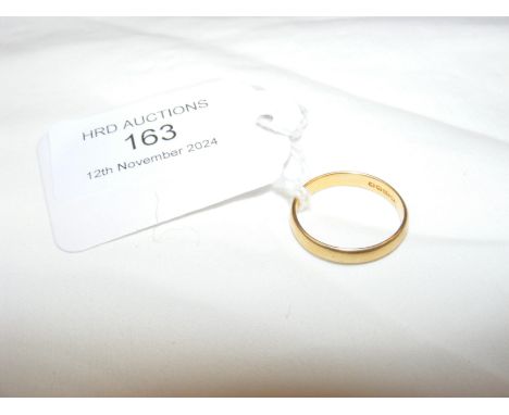 A 22ct gold wedding bandCONDITION REPORTSize K/L