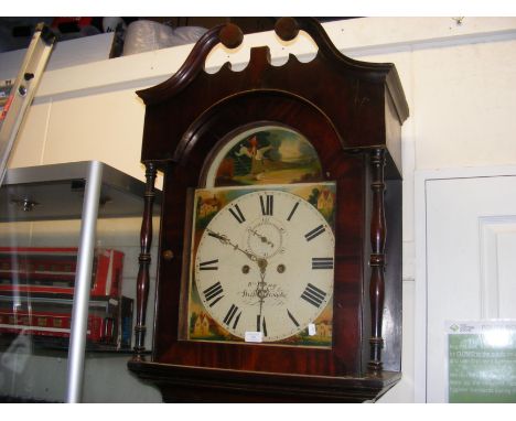 A 19th century eight day Grandfather clock with mahogany case by Young of High Harrogate