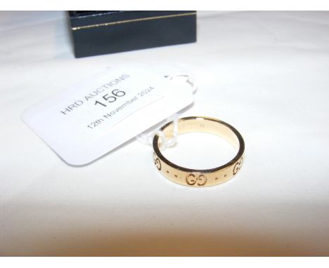 An 18ct Gucci Icon ring CONDITION REPORT Band size O 1/2 - see additional image.