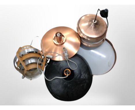 A box of Danish pendant light fittings 