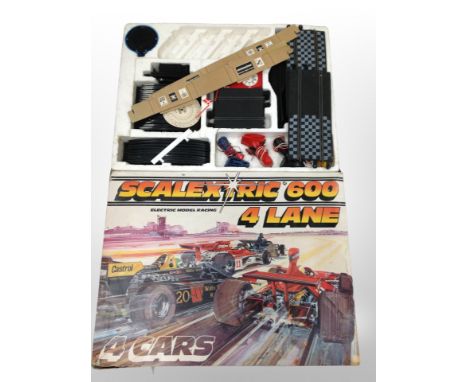 A Scalextric 600 4-lane racing set in box 
