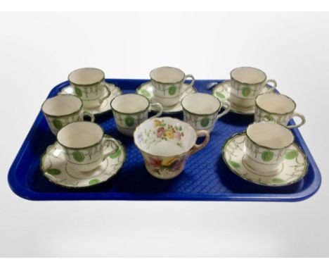 Fourteen pieces of Royal Doulton Countess coffee china together with a Royal Worcester blush ivory tea cup 