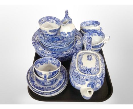 Twenty eight pieces of Spode Italian blue and white tea and dinner china 