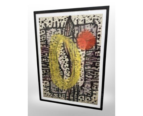 A Danish abstract colour print 80 cm x 56 cm 