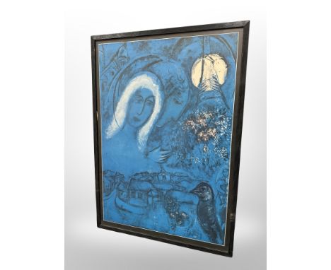 A Danish abstract portrait print 84 cm x 58 cm