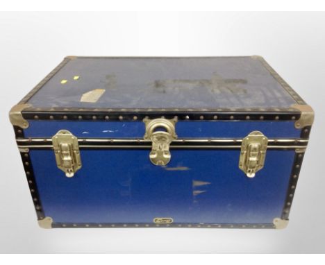 An early 20th century shipping trunk, width 76 cm 