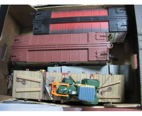 Five 'G' Scale Rolling Stock Wagons and Vans, by Lehmann, Bachmann, predominately outline American including Lehmann Colorado