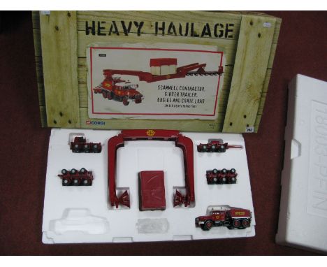 A Boxed Corgi 1:50th Scale Diecast #CC12307 Scammell Contractor, Girder Trailer, Bogies and Crate Load,  'Red', certified 068