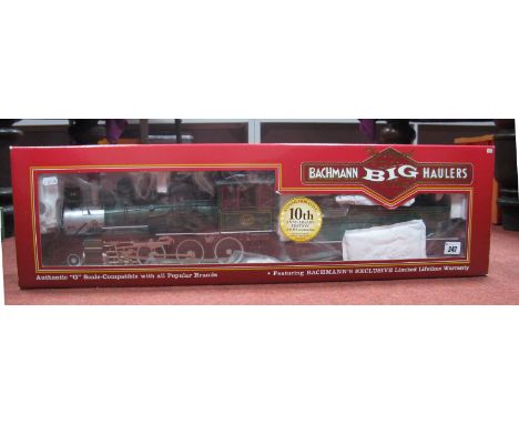 A Boxed Bachmann 'G' Scale #81098 Big Haulers Outline American 4-6-0 Locomotive and Tender, R/No 12, ET and WNC Railroad, gre