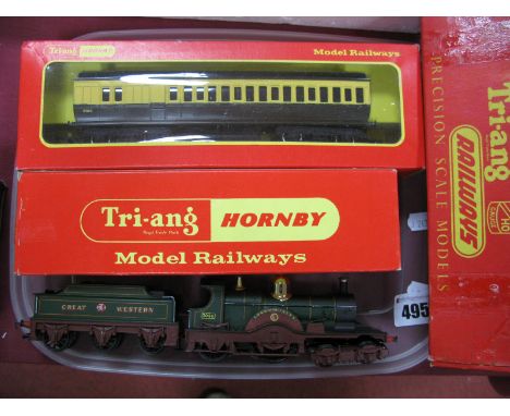 A Tri-ang "OO" Scale 4-2-2 'Lord Of The Isles' with tender plus three later GWR Clerestory Coaches, coaches boxed.