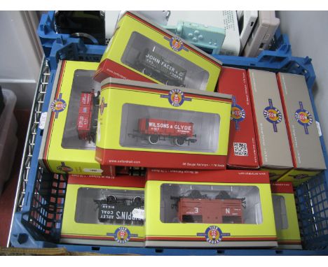Ten Boxed "OO" Gauge Rolling Stock Wagons and Vans by Oxford Rail, including R Taylor and Sons Ltd Four Plank Wagon.