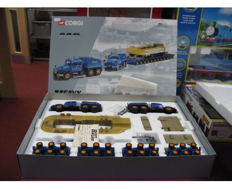 A Boxed Corgi 'Heavy Haulage' 1:50th Scale Diecast Model Commercial Vehicle Set, #18002. Pickfords, Smammell Contractor x 2 w