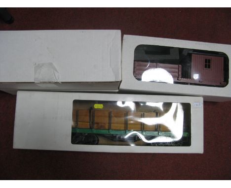 Four G Scale Wagons, in associated boxes.