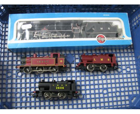 Four "00" Gauge Locomotives By Hornby, Airfix, including Airfix  #54120-0 class 6P 4-6-0 Locomotive and Tender, R/No 6103. Ro