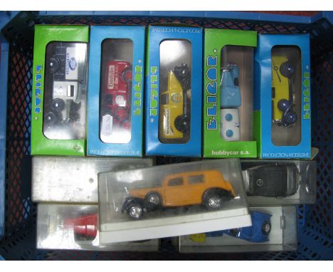 Ten Diecast Model Cars, Commercial Vehicles, by Solido, Eligor including Solido #4046 Rolls Royce Phantom, Eligor #1088 Ford 