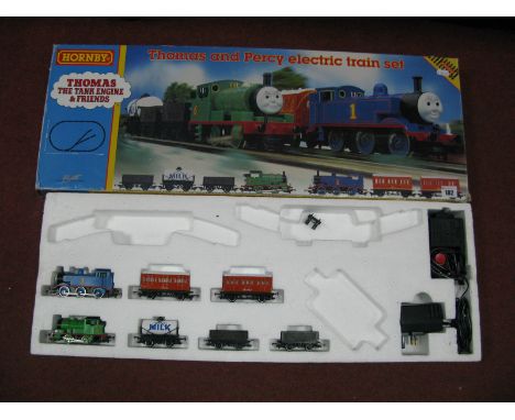 A Boxed Hornby #R9003 "OO" Gauge Thomas The Tank Engine and Friends, Thomas and Percy Train Set, comprising of Thomas The Tan
