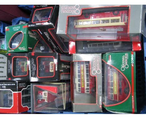 Ten 1:76th Scale Diecast Model Buses by Corgi 'The Original Omnibus Company', including #OM41206  Wright Eclipse Gemini - Fir