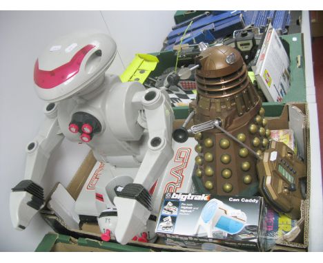 A R.A.D Radio Controlled Robot By Toymax (Circa Late 1990's), a battery operated radio controlled Dalek, 32cm high, boxed rad