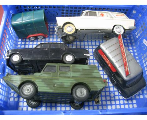 A 1960's 'Lucky' of Hong Kong Plastic Bedford 'Evening Standard' Van, a plastic Vauxhall Police car, among associated items, 