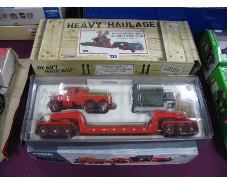 Two Boxed Corgi 'Heavy Haulage' 1:50th Scale Diecast Commercial Vehicles, #CC12513 Atkinson Venturer two Axle Low Loader and 