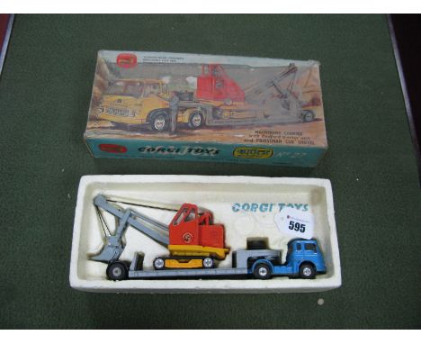 An Original Corgi Gift Set No. 27 'Machinery Carrier' (Bedford) with Priestman Cub Shovel Load, all fair, good. Boxed, crushi