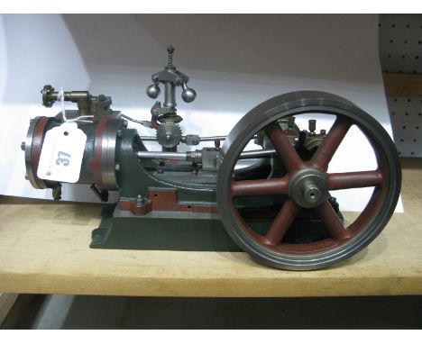 A Stuart No. 9 Horizontal Steam Engine, with fitted governor, built and finished to a good standard, 11/2 inch bore x 1 1/2 i