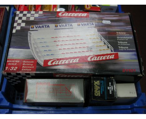 A Boxed Carrera 1:32nd Scale Grandstand Extension Set, a cased onyx 1:43rd scale Piquet, Benetton B190 Diecast Model Formula 