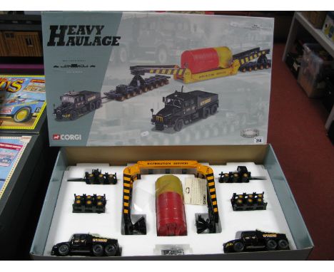 A Boxed Corgi 'Heavy Haulage' 1:50th Scale Diecast Model Commercial Vehicles Set, #18003. Wynns (GEC) Scammell Contractor x 2