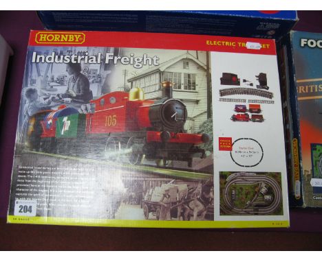 A Boxed Hornby "00" Gauge #R1015 industrial Freight Train Set, comprising of 0-4-0 tank locomotive R/No 105, red, three assor