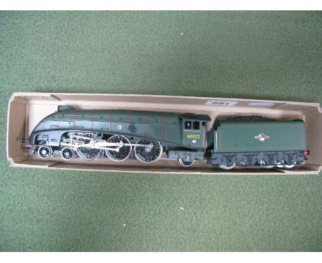 A "OO" Scale 4-6-2 A4 Locomotive - 'Mallard', by Hornby, tender drive finished in British Rail green, playworn.