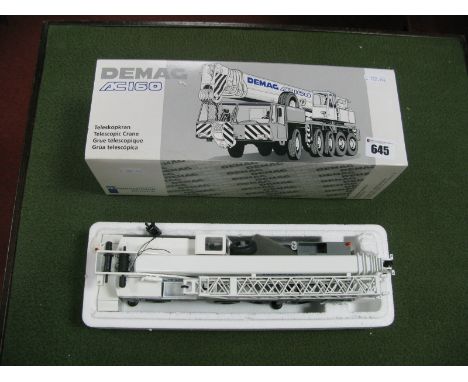 A Conrad 1:50th Scale Diecast Model #2081 Demag AC 160 Telescopic Crane, 'Engineering Mannesmann chip to paint work noted. Bo
