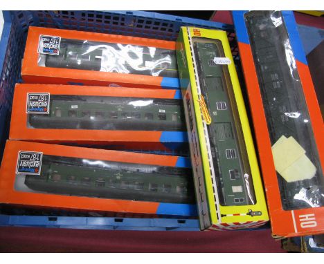 Five "HO" Scale Coaches By Roco and Others, DB Livery, all boxed.