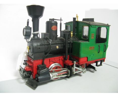 A LGB (Lehmann) #20212 G Scale 0-4-0 Locomotive R/no2 Linz A/D No2774, black, green and red livery, playworn. 