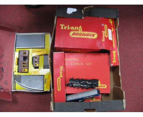 A Quantity of Tri-ang "OO" Gauge Locomotives, Rolling Stock, Lineside Accessories, including Tri-ang Pacific Class 4-6-2 Loco