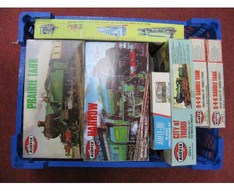 Eight "00"/1:87 Scale Plastic Model Locomotives and Tram Kits by Airfix, Kitmaster, Model Strassenbahn, the majority of which