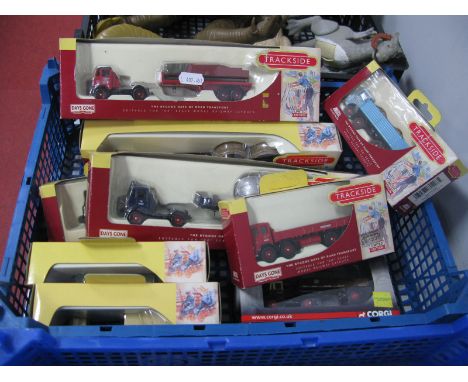 Nine Boxed "00" Scale Diecast Commercial 'Trackside' Vehicles by Lledo, Corgi, including #DG149000 AEC Mammouth  with flatbed