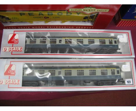 Two Boxed Lima 'O' Gauge British Rail Liveried Eight Wheel Coaches, with original couplings, R/NO. 15867. (2).