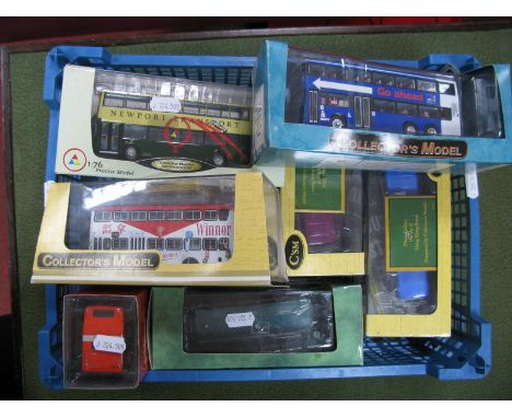 Seven Diecast 1:76th Scale Diecast Model Buses, by Creative Master Northco Road Ltd, C'5M, Britbus including Newport Transpor