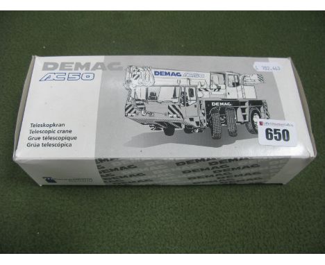 A Conrad 1:50th Scale Diecast Model #2086 Demag AC50 Telescopic Crane, boxed.