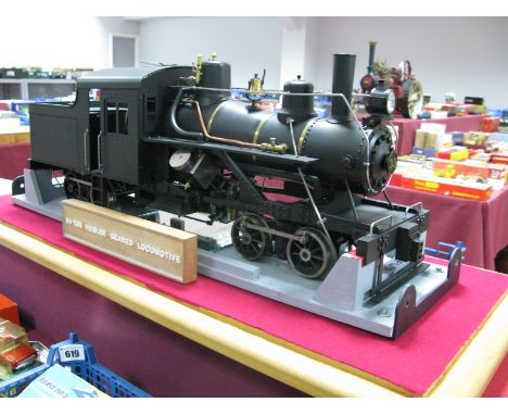 An Extremely Well Built 3/4 Inch Scale, 3 1/2 Inch Gauge Live Steam Model of 4-0-4 50 Ton Heisler Geared American Logging Loc