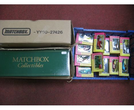 Twelve Boxed 1:48th Scale Diecast Matchbox Models of  Yesteryear Cars, including #Y-12 1909 Thomas Flyabout, #Y-1 1911 Model 