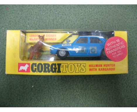 Corgi Toys No. 302 Hillman Hunter with Kangaroo, overall very good plus, except 'Roo Bear' missing, boxed. Interior tray end 