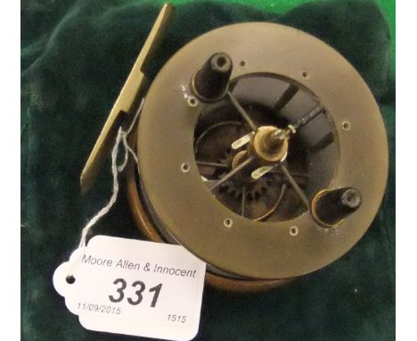 A Coxon Aerial 3" diameter four spoke centre pin fishing reel CONDITION REPORTS In used condition and shows signs of general 
