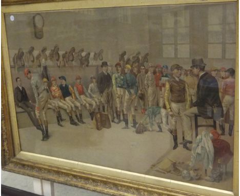 ENGLISH SCHOOL "Newmarket Races", a pair of colour prints CONDITION REPORTS Size approx. 85 cm x 55 cm, both with some genera