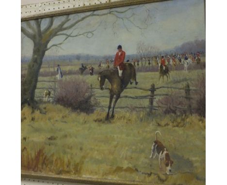 V. WILLIAMS "Hunt over fields", oil on canvas, signed lower left and dated 1997 (ARR) CONDITION REPORTS Size approx. 58 x 37 